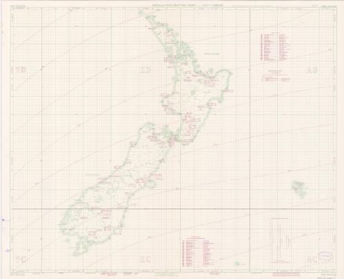 New Zealand aeronautical plotting chart - ICAO 1:2,000,000, NZMS 181 / Department of Lands and Survey