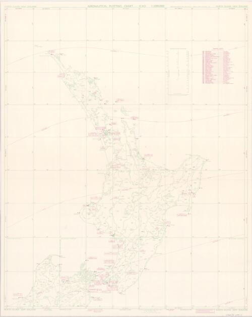 Aeronautical plotting chart - ICAO 1:1,000,000, NZMS 88 / Department of Lands and Survey