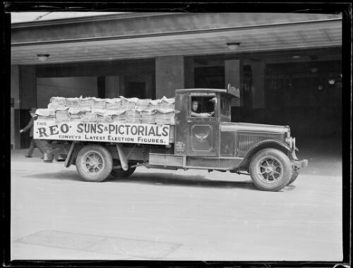 Sun newspaper truck filled with newspapers, Sydney, ca. 1920 [picture]