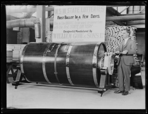 New South Wales State Lotteries barrel, Sydney, 10 August 1931 [picture]