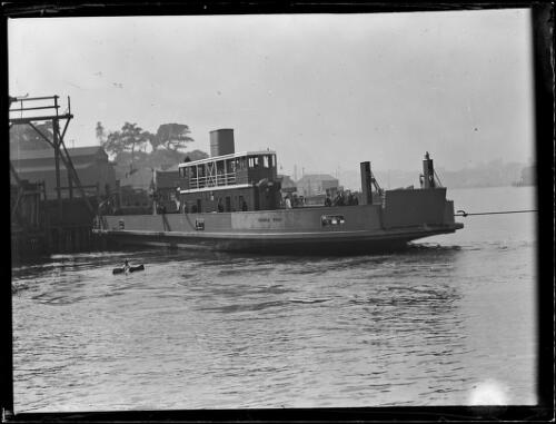 New ferry steamer George Peat in a dock with people onboard, New South Wales, 22 May 1930 [picture]