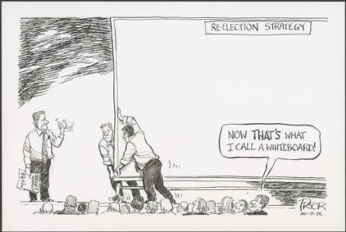 Re-election strategy - Peter Costello shown discussing the budget surplus, 2000 [picture] / Pryor
