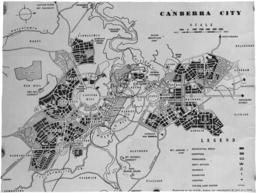 [Map of Canberra city] [picture] / [Frank Hurley]