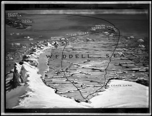 [Map of Weddell Sea and the route of the Endurance, Shackleton expedition, 1914-1916, 2] [picture] : [Antarctica] / [Frank Hurley]