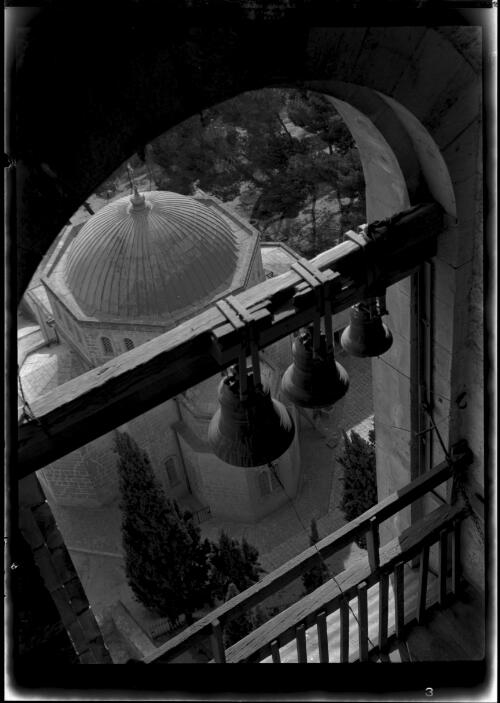 [Church bells and a domed roof] [picture] / [Frank Hurley]