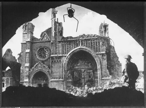 [Church through archway with soldier] [picture] : [World War I] / [Frank Hurley]