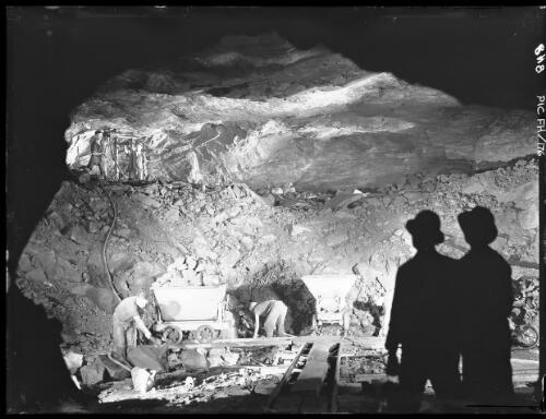Miners working underground, Broken Hill, New South Wales, 1 [picture] / Frank Hurley