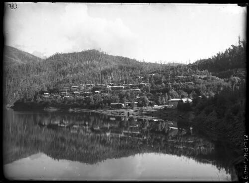 Kiewa, Victoria, bogong and Spion Kop reflected in Guy Lake, 2 [December 1947] [picture] : [State Electricity Commission of Victoria] / [Frank Hurley]