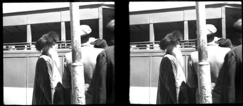 Orthodox Jew waiting for bus, Tel Aviv [picture] / [Frank Hurley]