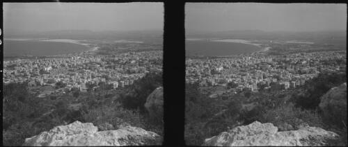 Haifa N. Palestine [viewed from a hillside, ca. 1942] [picture] / [Frank Hurley]