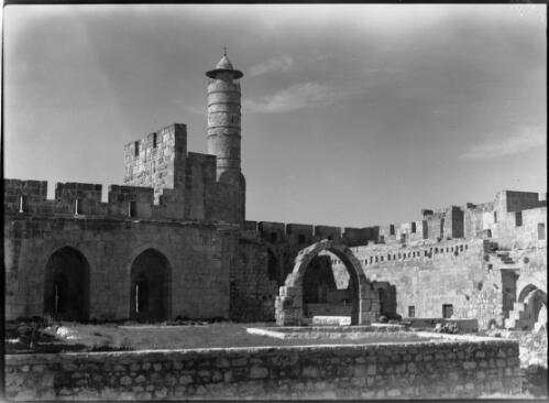 David's Tower Jerusalem [Tower of David] [picture] / [Frank Hurley]