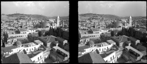 In & around Jerusalem [general wide view of city rooftops from above] [picture] / [Frank Hurley]