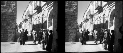 Near St. Stephens Gate Jerusalem [with several figures] [picture] / [Frank Hurley]
