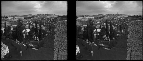 Looking towards Mt of Olives across Hinnom [picture] / [Frank Hurley]