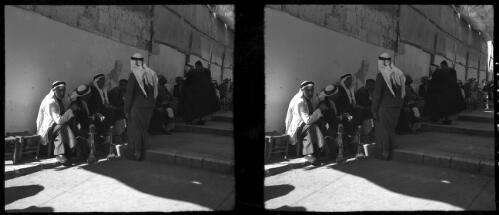 Glimpses in the Old City Jerusalem [smoking hashish pipes] [picture] / [Frank Hurley]
