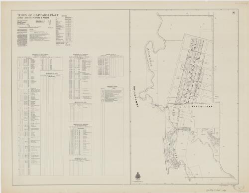 Town of Captain's Flat and adjoining lands [cartographic material] : Parishes - Ballallaba & Bullongong, County - Murray, Land Board District - Goulburn, Land District - Queanbeyan, Shire - Yarrowlumla ; Pastures Protection District - Braidwood : within Division - Eastern N.S.W. / cartographer - G.P. Lawford
