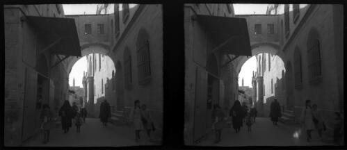 Scenes in Jerusalem, Ecce Homo Arch in the Via Dolorosa [picture] / [Frank Hurley]