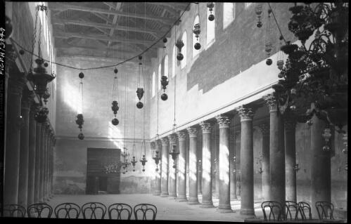 [The interior of the Basilica of the Nativity, Jerusalem] [picture] / [Frank Hurley]