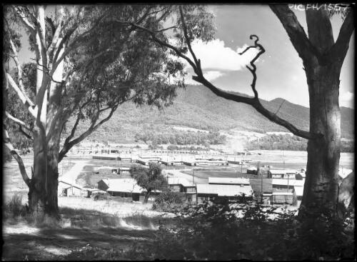 Panorama Mt Beauty township [Kiewa, December 1947, 1] [picture] : [State Electricity Commission of Victoria] / [Frank Hurley]