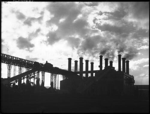 Silhouette of Power House [power station, Yallourn, Victoria, December 1947] [picture] : [State Electricity Commission of Victoria] / [Frank Hurley]
