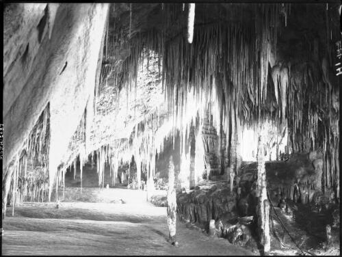 Hastings Cave, Titanias Palace, horizontal [picture] : [Hastings Caves, Tasmania] / [Frank Hurley]