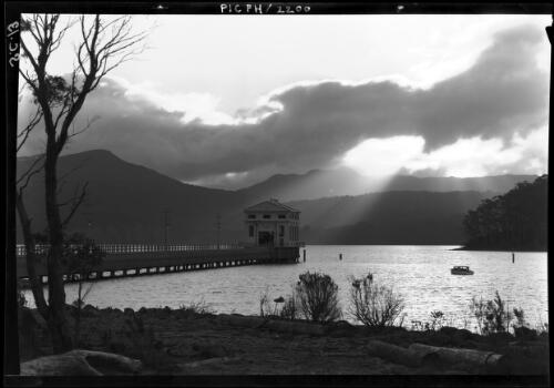 Sunset [Tarraleah Power Station] [picture] : [Lake St Clair, Tasmania] / [Frank Hurley]