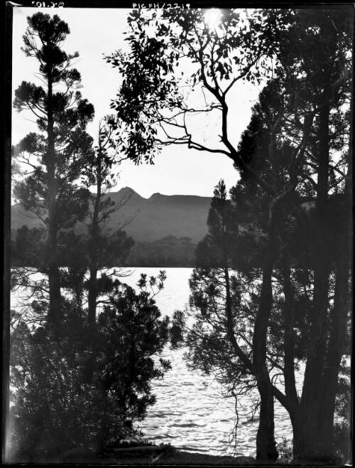Hugel Lake [picture] : [Lake St Clair, Tasmania] / [Frank Hurley]