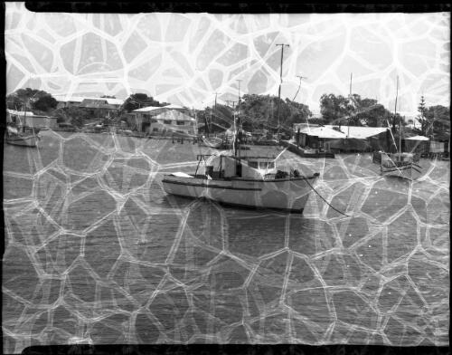 [Houses by the waterside and boats on the water, Australia] [picture] / [Frank Hurley]