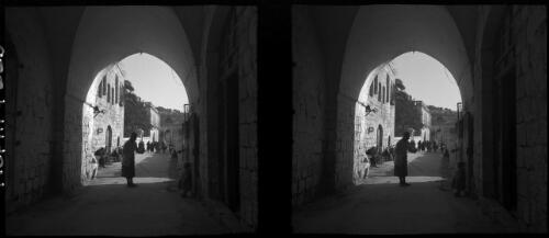 Street in the Armenian quarter near to the Armenian Patriarchate, Jerusalem [picture] / [Frank Hurley]