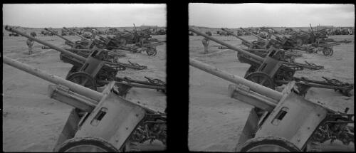 Guns captured from Germans at Battle Alamein Alamein Oct-Nov 1940 [1] [picture] : [Egypt, World War II] / [Frank Hurley]