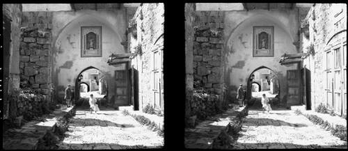 A street shrine in Byblos [picture] : [Syria, World War II] / [Frank Hurley]