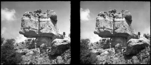 Rock formation near mountains near Tripoli [picture] : [Lebanon, World War II] / [Frank Hurley]