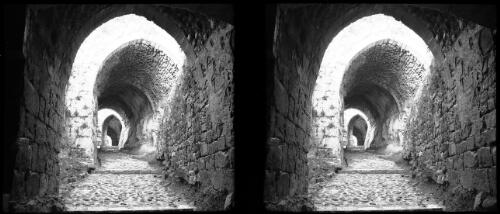 Crac de Chevalier Syria [Krak des Chevaliers, walkways, arches] [picture] : [Syria, World War II] / [Frank Hurley]