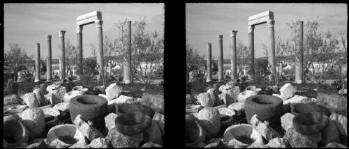 Ruins of Byblos Jbeil Syria [Corinthian columns, stone-ware] [picture] : [Lebanon, World War II] / [Frank Hurley]
