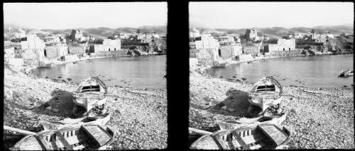 Ruins of Byblos Jbeil Syria [wooden boats and harbour] [picture] : [Lebanon, World War II] / [Frank Hurley]