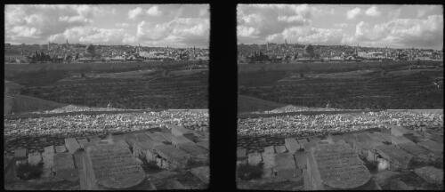 3 views of Jerusalem from Mt Olives [1] [picture] / [Frank Hurley]