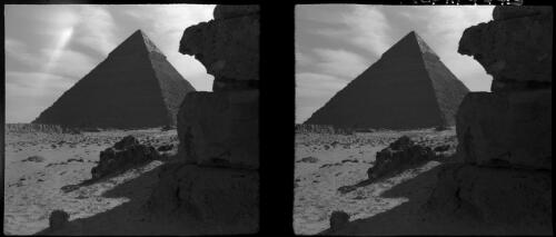 The Pyramid Kefren showing at peak remnant of alabaster covering [picture] : [Egypt, World War II] / [Frank Hurley]