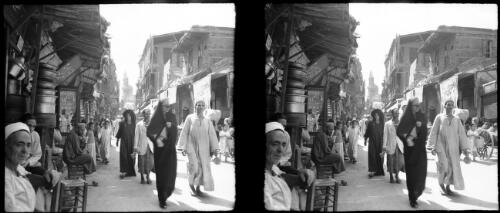 Cairo in the Musky & The Brass bazaar [exterior of shops] [picture] : [Egypt, World War II] / [Frank Hurley]
