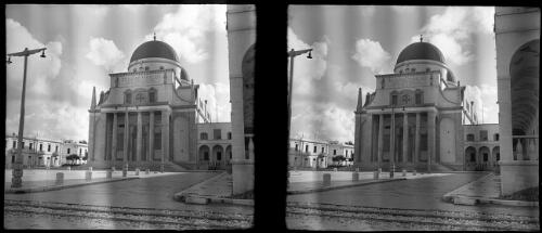 Scenes Benghazi harbour & town (also restored Town Hall now Administrative Centre) [Town Hall, exterior] [picture] : [Libya, World War II] / [Frank Hurley]