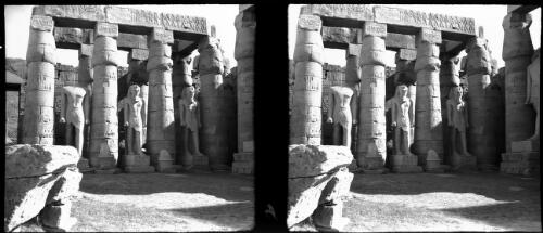 The Courtyard of Rameses the 2nd, Temple of Luxor [picture] : [Egypt, World War II] / [Frank Hurley]