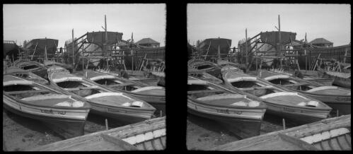 Rouad Isld. [rows of boats on dry land] [picture] : [Syria, World War II] / [Frank Hurley]