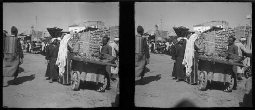 Gaza [cart with food produce] [picture] / [Frank Hurley]