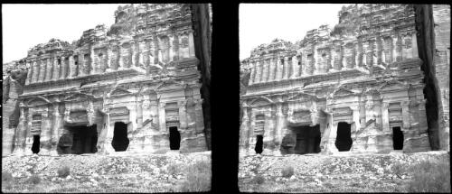 Called the Palace, this huge 3 storey carving is about 150 feet high, Petra [picture] : [Jordan, World War II] / [Frank Hurley]