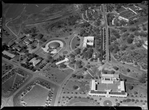 [Aerial view of Acton, Canberra, Australian Capital Territory] [picture] / [Frank Hurley]