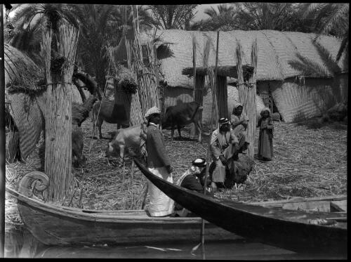 Typical domestic scene, Chubaish [1944] [picture] : [Iraq, World War II] / [Frank Hurley]