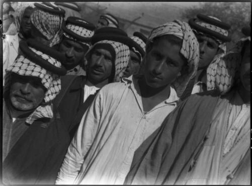 Studies in faces & headgear, typical fashions of Chubaish [1944] [picture] : [Iraq, World War II] / [Frank Hurley]