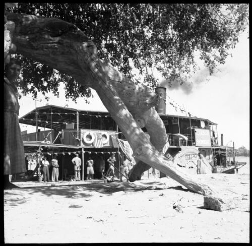 Tree of Temptation, Garden of Eden [paddle steamer and figures, 1944] [picture] : [Iraq, World War II] / [Frank Hurley]