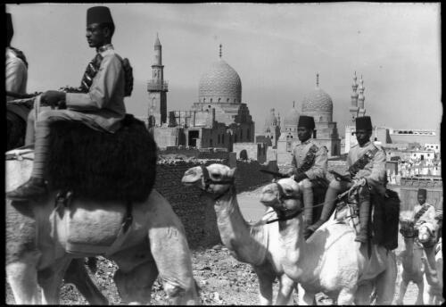 Patrol of the Camel Corps [picture] : [Cairo, Egypt, World War II] / [Frank Hurley]