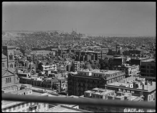 View from top of Immobilia Bldg, Cairo [picture] : [Cairo, Egypt, World War II] / [Frank Hurley]