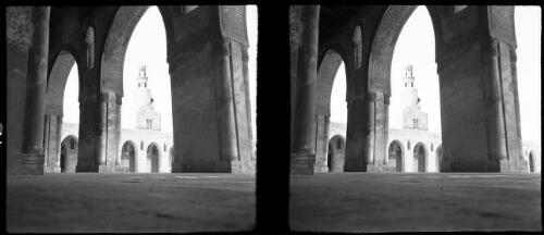 Mosque Ibn Tulun through arches [Cairo] [picture] : [Egypt, World War II] / [Frank Hurley]